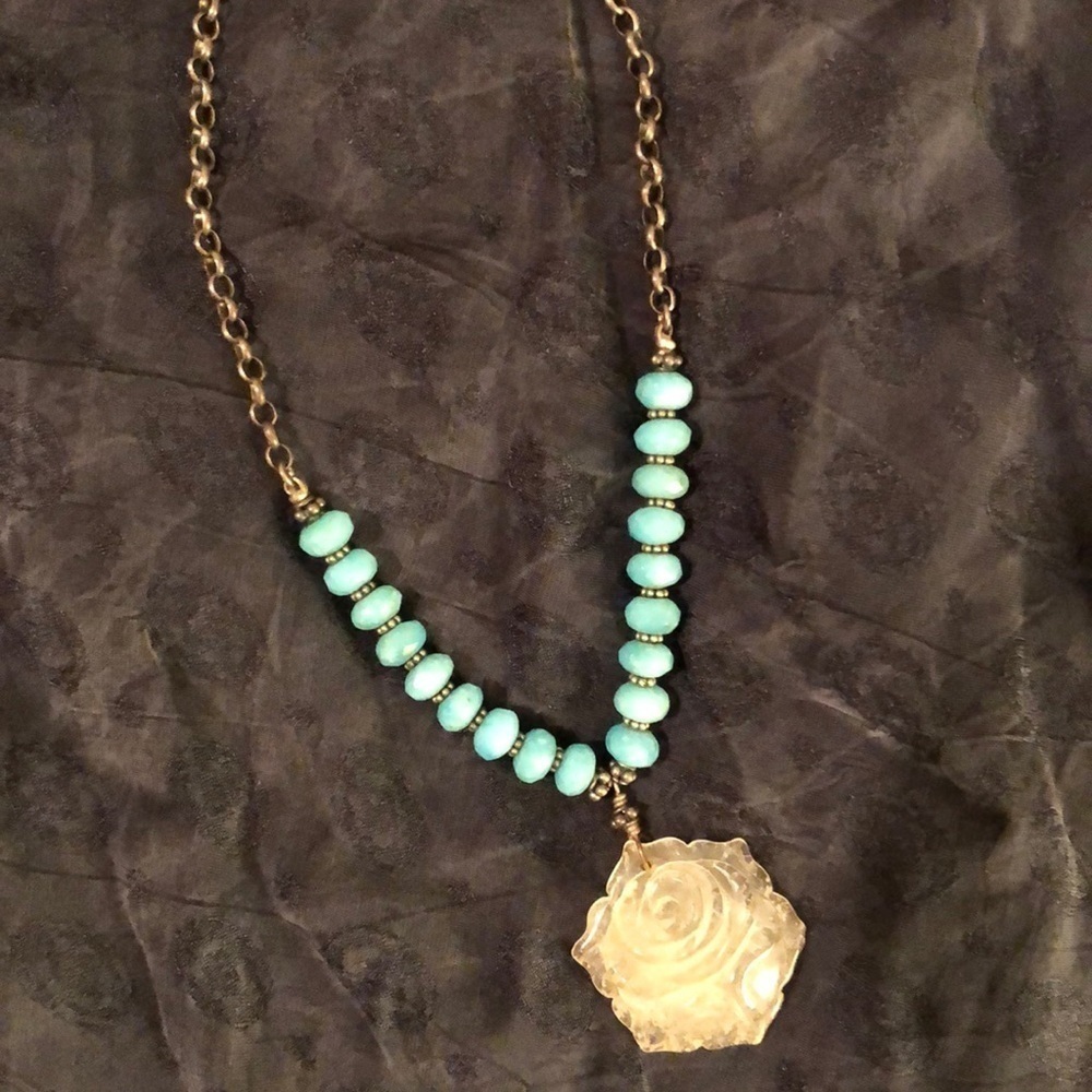 Glass Rose Necklace​
